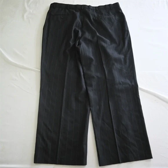 Kings Court 58L 44x32 Black Striped 5 Button Mens Jacket Pants Suit